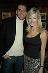 Patrick Blakslee and Julie Hayek  at the People Reaching Out Holiday Charity Event at the private residence of David Larkin on 12-13-04 in Manhattan, N.Y. photo by Rob Rich copyright 2004<br>516-676-3939<br>robwayne1@aol.com