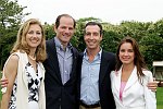 Silda and Eliot Spitzer, Michael and Annie Falk<br>at a party honoring Elliot Spitzer at the Southampton, N.Y. residence of Annie and Michael Falk on 7-16-05. photo by S. Rosante for Rob Rich copyright 2005 516-676-3939 robwayne1@aol.com