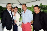 Vincent Roberti, Jed Taxel, Ned Brown, Mark Taxel<br>at a party honoring Elliot Spitzer at the Southampton, N.Y. residence of Annie and Michael Falk on 7-16-05. photo by S. Rosante for Rob Rich copyright 2005 516-676-3939 robwayne1@aol.com