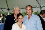 Jack Giordano, Lucia Baratta, Ned Brown<br>at a party honoring Elliot Spitzer at the Southampton, N.Y. residence of Annie and Michael Falk on 7-16-05. photo by S. Rosante for Rob Rich copyright 2005 516-676-3939 robwayne1@aol.com