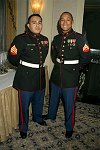 Sargeant Eddyson Guerra, Corporal Will Acosta<br>at the USO awards dinner at the Warldorf Astoria in Manhattan, N.Y. on 12-7-05. photo by Rob Rich copyright 2005 516-676-3939 robwayne1@aol.com